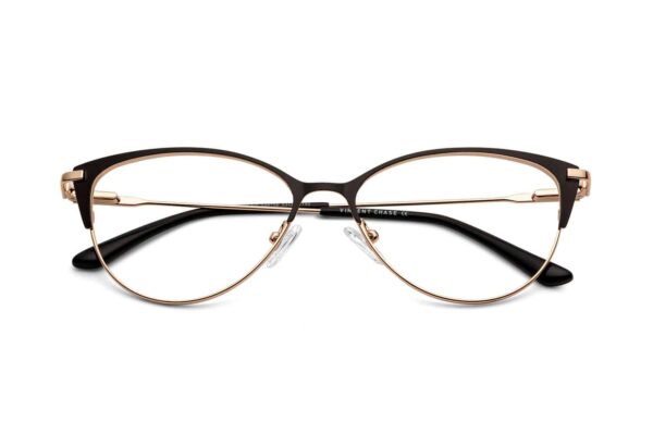 Black Full Rim Cat Eye Eyeglasses - Image 2