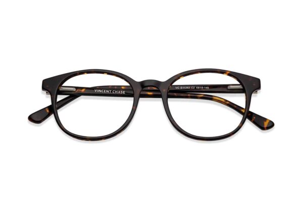 Brown Tortoise Full Rim Round Eyeglasses - Image 2