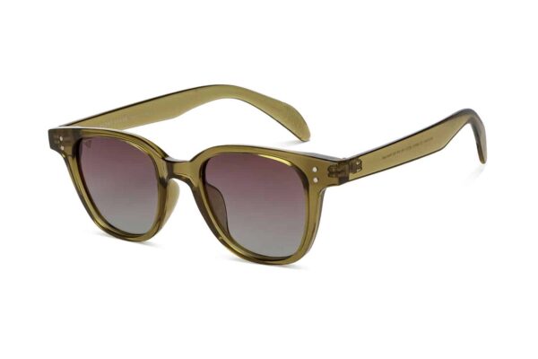 Brown Transparent Full Rim Wayfarer Sunglasses - Image 2