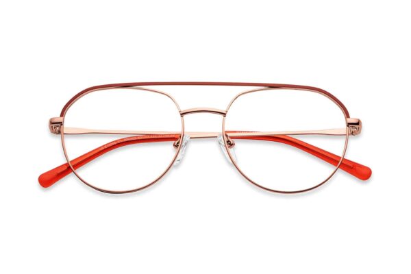 Copper Red Full Rim Round Eyeglasses - Image 2