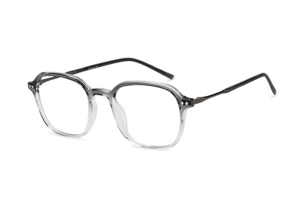 Grey Transparent Full Rim Rectangle Eyeglasses - Image 2