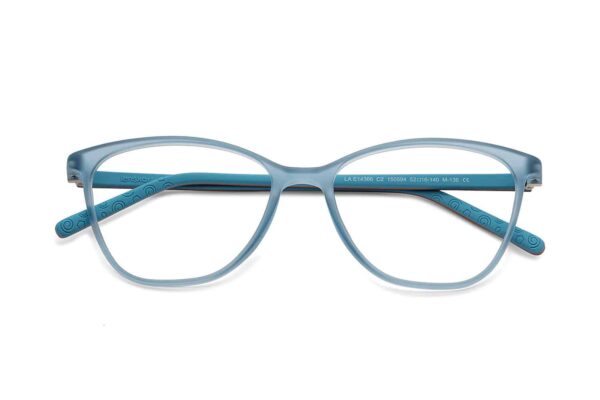 Sky Blue Full Rim Rectangle Eyeglasses - Image 2