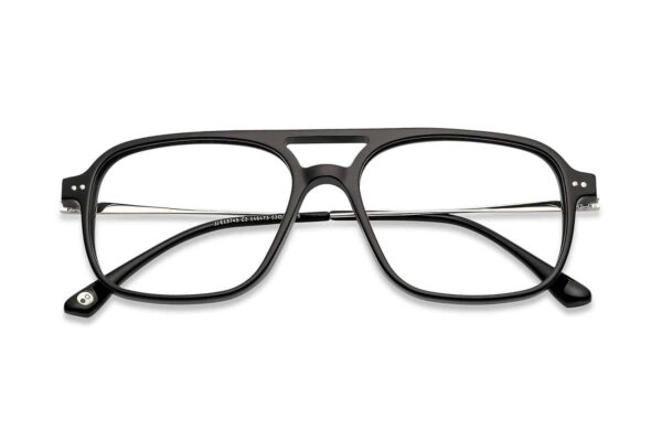 Black Full Rim Square Eyeglasses - Image 2