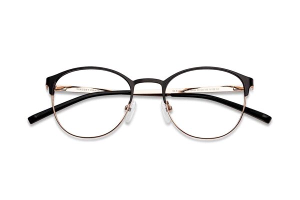 Black Gold Full Rim Cat Eye Eyeglasses - Image 2