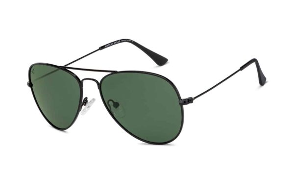 Black Full Rim Aviator Sunglasses - Image 2