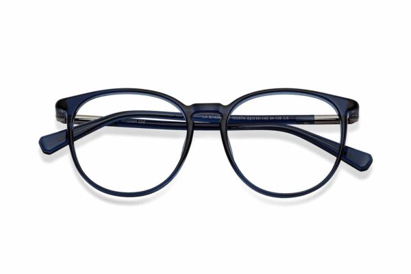 Blue Full Rim Round Eyeglasses - Image 2