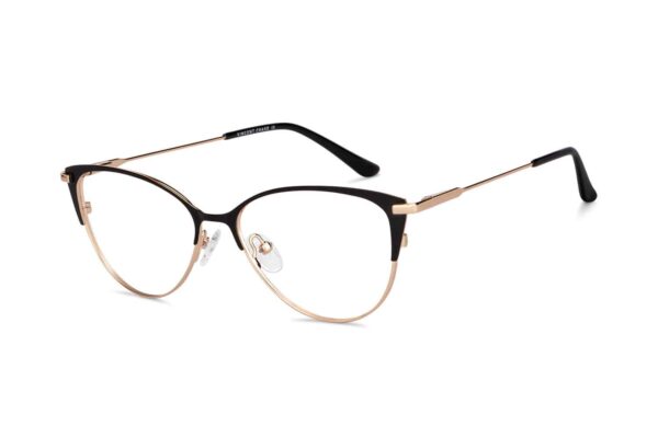 Black Full Rim Cat Eye Eyeglasses - Image 3