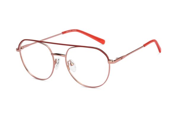 Copper Red Full Rim Round Eyeglasses - Image 3