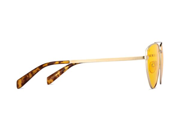 Gold Full Rim Aviator Sunglasses - Image 3