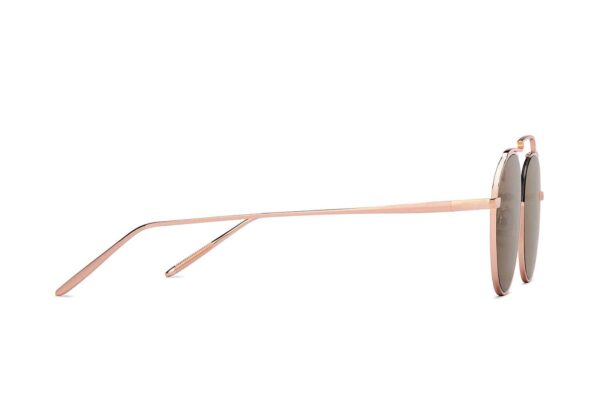 Gold Full Rim Round Sunglasses - Image 3