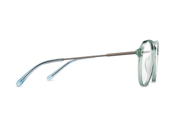 Green Transparent Full Rim Aviator Eyeglasses - Image 3