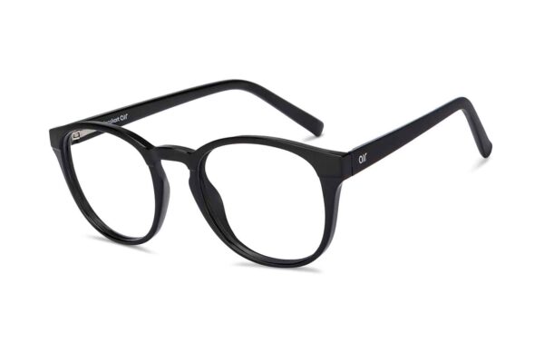 Black Full Rim Round Eyeglasses - Image 3