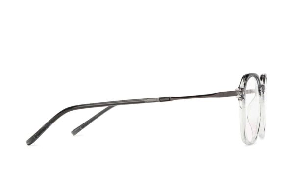 Grey Transparent Full Rim Rectangle Eyeglasses - Image 3