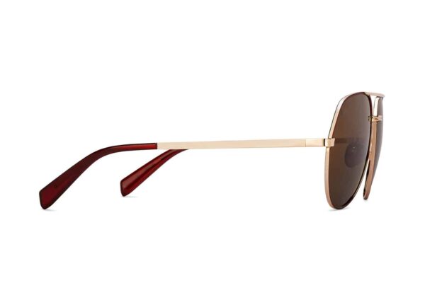 Maroon Full Rim Aviator Sunglasses - Image 3