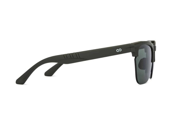 Olive Green Half Rim Wayfarer Sunglasses - Image 3