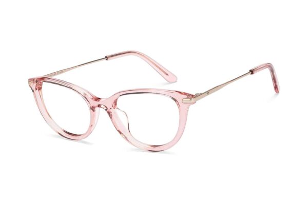 Pink Transparent Full Rim Cat Bold Eye Eyeglasses - Image 3