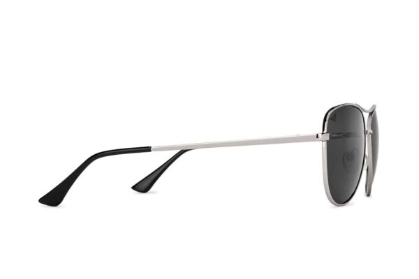 Silver Full Rim Aviator Sunglasses - Image 3