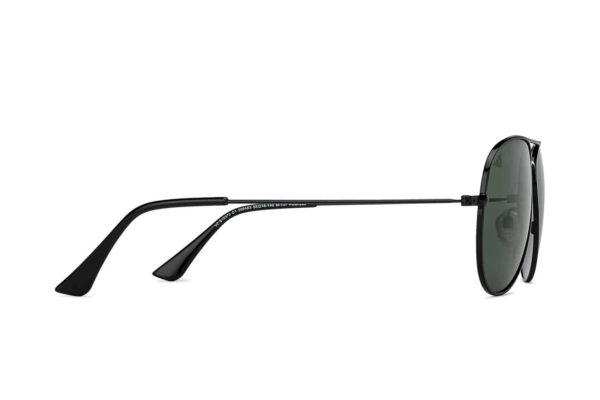 Black Full Rim Aviator Sunglasses - Image 3