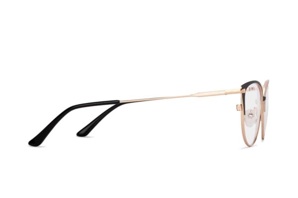 Black Full Rim Cat Eye Eyeglasses - Image 4