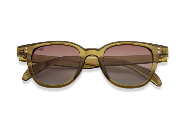 Brown Transparent Full Rim Wayfarer Sunglasses - Image 4