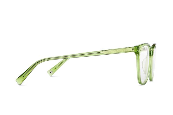 Green Transparent Full Rim Wayfarer Eyeglasses - Image 3