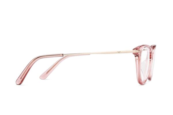 Pink Transparent Full Rim Cat Bold Eye Eyeglasses - Image 4