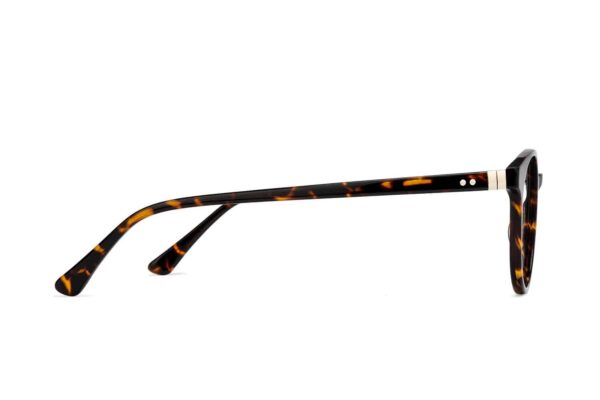 Brown Tortoise Full Rim Round Eyeglasses - Image 5